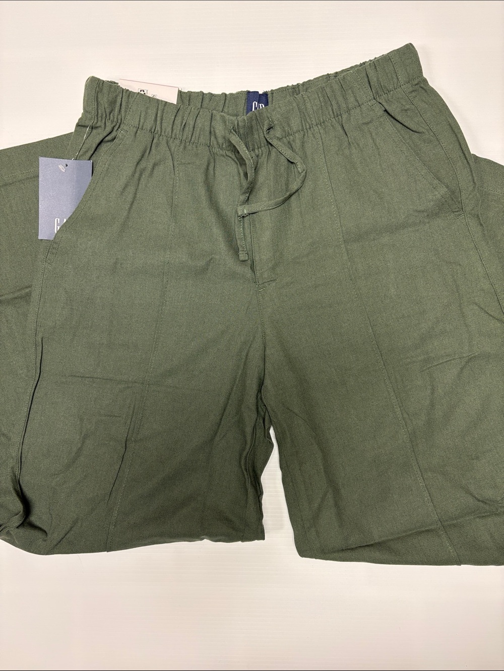 GAP Olive Green Drawstring Waist Chinos - Picture 4 of 5